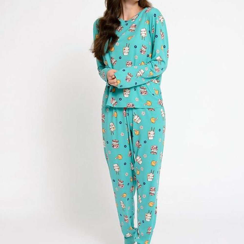 Chelsea Peers cute Chinese takeout cats pajamas size Small NWT